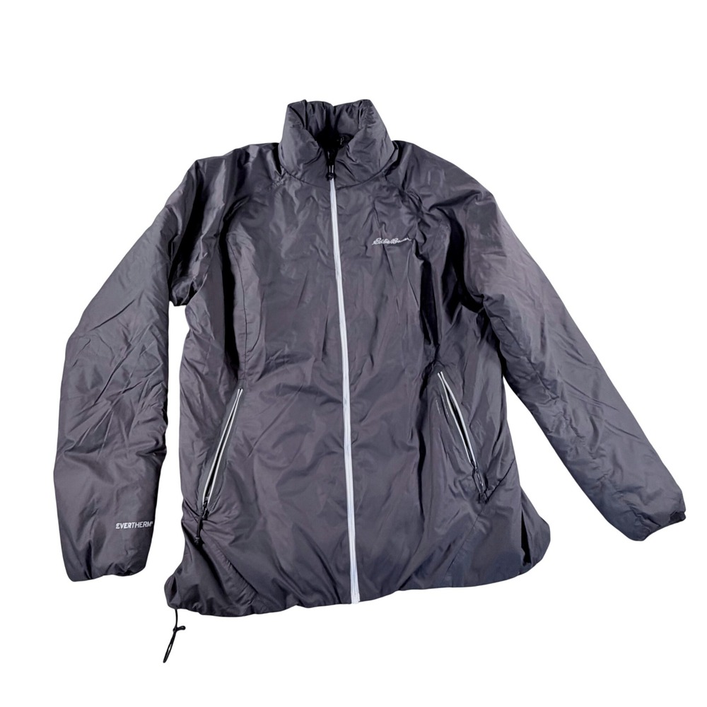 Eddie Bauer Evertherm First Ascent Jacket Womens L Gray Puffer Insulated